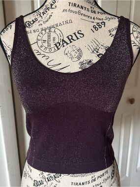 Victoria's Secret Metallic Plum Knit Tank